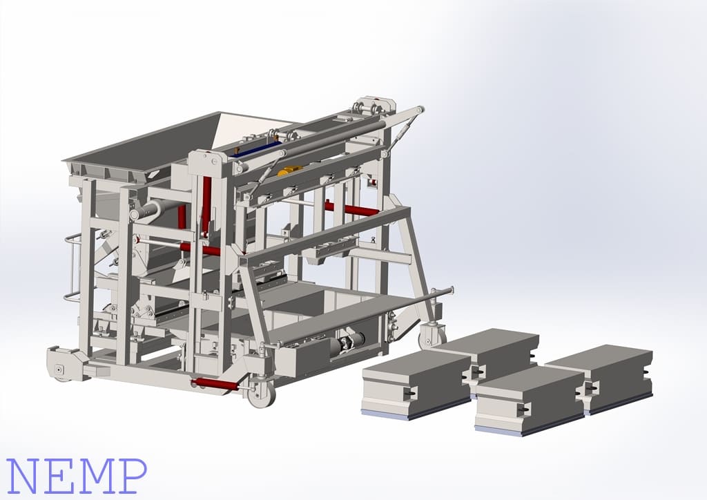 Сoncrete block making machine UPB-TM for the production of concrete blocks with insulation